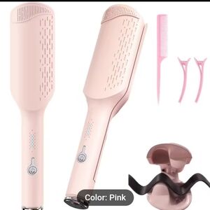 Pink Hair Crimper Styling Set